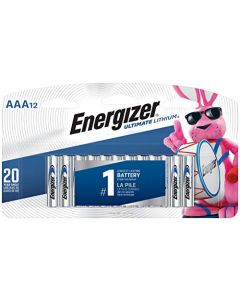 Energizer AAA Lithium Batteries Ultimate Lithium Triple A Battery (12 Count) Longest-Lasting AAA Battery L92SBP-12