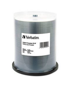 Verbatim CD-R 700MB 52X White Inkjet Hub Printable Recordable Media Disc - 100pk Spindle 95252