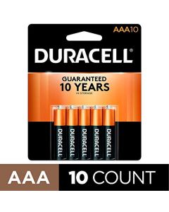 Duracell - CopperTop AAA Alkaline Batteries - long lasting all-purpose Triple A battery for household and business - 10 count MN2400B10Z