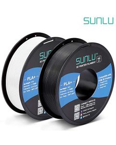 SUNLU PLA Plus 3D Filament 1.75mm for 3D Printer & 3D Pens 2KG (4.4LBS) PLA+ Filament Tolerance Accuracy +/- 0.02 mm Black+White SUNLU-PLA--3D-Filament-AU09