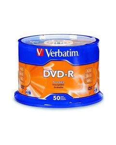 Verbatim DVD-R 4.7GB 16x AZO Recordable Media Disc - 50 Disc Spindle 95101