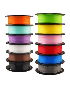 3D Pen/3D Printer Filament,1.75mm PLA Filament Pack of 24 Different  Colors,High-Precision Diameter Filament Each Color 10 Feet Total 240 Feet  Lengths by Mika3d MKF0024