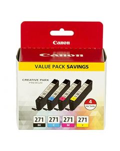 Canon CLI-271 BK/CMY 4 Color Value Pack  Compatible to MG6820 MG6821 MG6822 MG5720 MG5721 MG5722 MG7720 TS5020 TS6020 TS8020 TS9020 0390C005