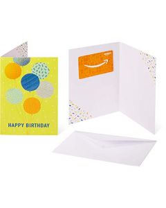 Gift Card in a Greeting Card Gift Amount: 10 | Design Name: Birthday Balloons