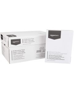 AmazonBasics 92 Bright Multipurpose Copy Paper - 8.5 x 11 Inches, 10 Ream Case (5,000 Sheets)