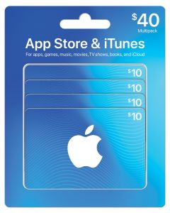 App Store & iTunes 4 x $10 Gift Cards Multipack of 4