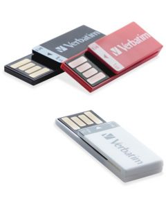 Verbatim 8GB Clip-It USB Flash Drive 3pk Black, White, Red 8 GB Red, Black, White 3 Pack USB 2.0 BLACK WHITE RED