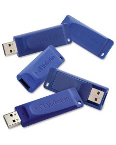 Verbatim 8GB USB Flash Drive 8 GBUSB Blue 5 Pack BLUE RETRACTABLE