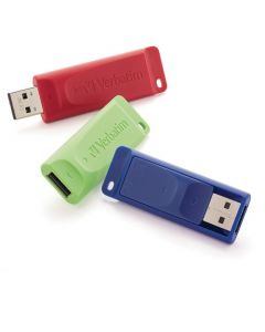 Verbatim 32GB StorenGo USB Flash Drive 32 GB USB Blue, Green, Red 3/Pack DRIVE RED BLUE GREEN