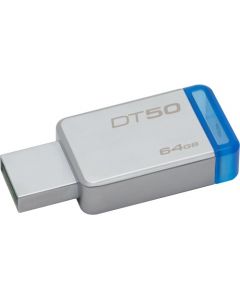 Kingston 64GB DataTraveler 50 USB 3.1 Flash Drive 64 GB USB 3.1 Blue METAL/BLUE CO-LOGO