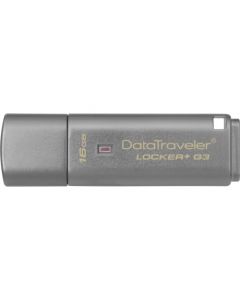 Kingston 16GB DataTraveler Locker+ G3 USB 3.0 Flash Drive 16 GB USB 3.0 Silver 1/Pack Encryption Support, Password Protection, Drop Proof USB 3.0 W/ AUTOMATIC DATA SECURITY