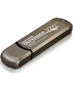 Kanguru Defender3000 FIPS 140-2 Certified Level 3, SuperSpeed USB 3.0 Secure Flash Drive, 16G FIPS 140-2 Level 3 Certified, AES 256-Bit Hardware Encrypted, SuperSpeed USB 3.0, Remotely Manageable, TAA Compliant SECURE USB FIPS 140-2 ENCRYPTED