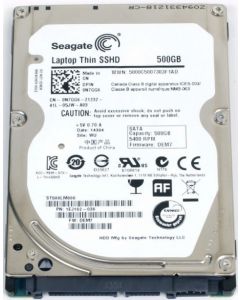 Seagate Laptop Thin SSHD ST500LM000 500 GB 2.5" Internal Hard Disk Drive (HDD) SATA III 6.0Gb/s 5400 RPM 8 GB