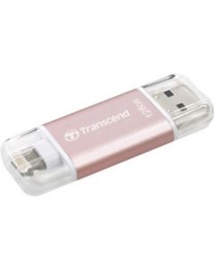 Transcend 128GB JetDrive Go 300 Lightning USB 3.1 Flash Drive 128 GB Lightning, USB 3.1 Rose Gold DRIVE ROSE GOLD PLATINUM