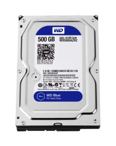 Western Digital Blue WD5000AZRZ 500 GB 3.5" Internal Hard Disk Drive (HDD) SATA III 6.0Gb/s 5400 RPM 64 MB (20PK)