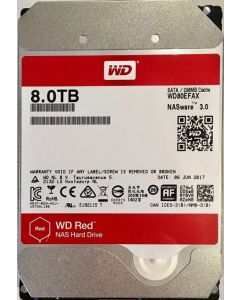 Western Digital Red WD80EFAX 8 TB 3.5" Internal Hard Disk Drive (HDD) SATA III 6.0Gb/s 5400 RPM 256 MB