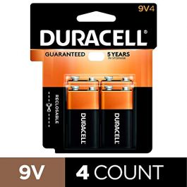 Duracell Coppertop 9V Battery, Long Lasting 9V Batteries, 2 Pack