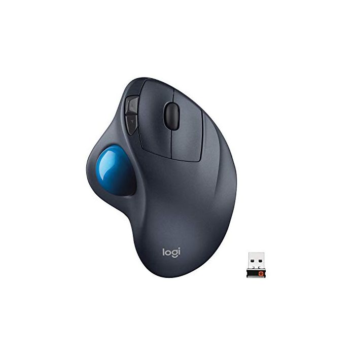 Logitech M570 Wireless Trackball Mouse – Ergonomic Design with Sculpted Right-Hand Shape Compatible with Apple and Microsoft Windows USB Receiver Dark Gray 910-001799 | Fast Server Corp. www.srvfast.com
