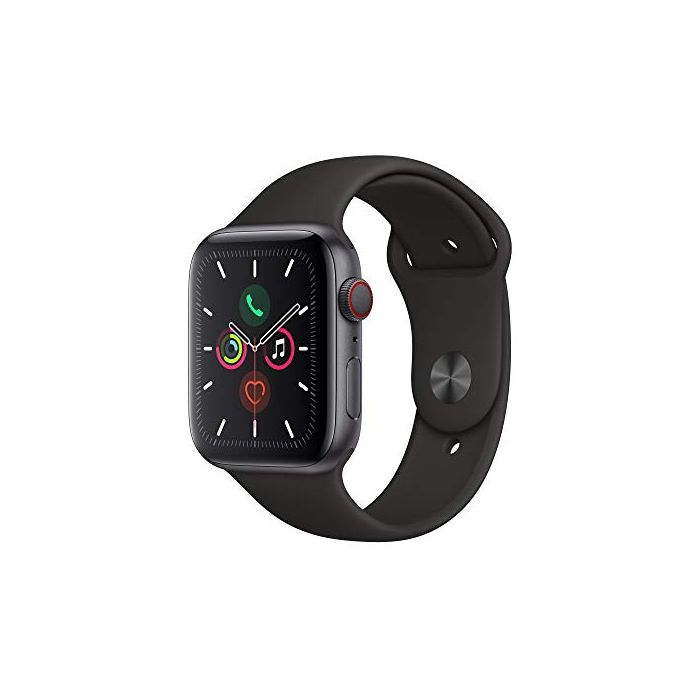Apple Watch Series 5 (GPS + Cellular 44mm) - Space Gray Aluminum Case with  Black Sport Band MWW12LL/A
