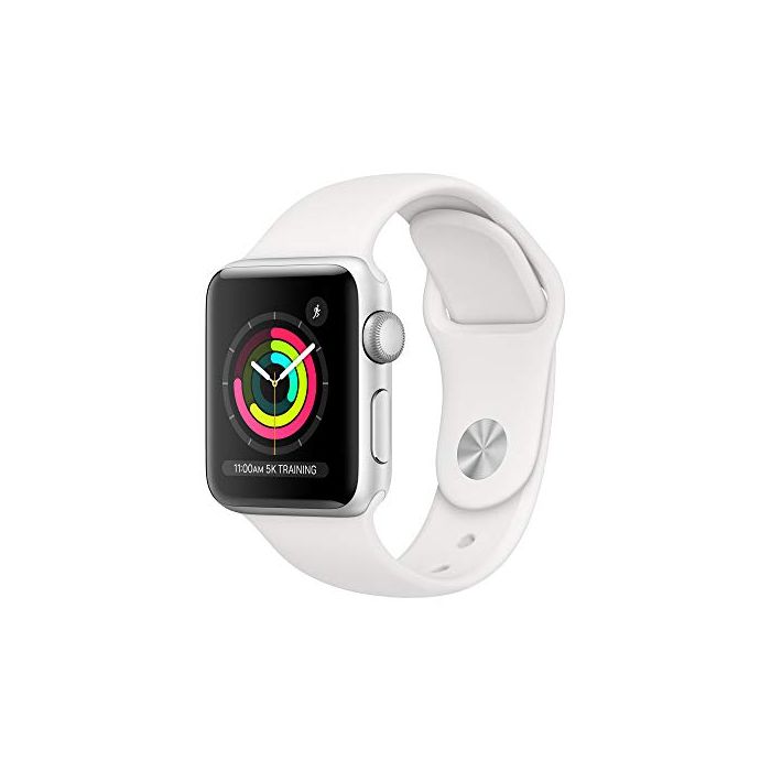 Brand New Apple Watch Series 3 GPS 38mm Silver White w 1yr