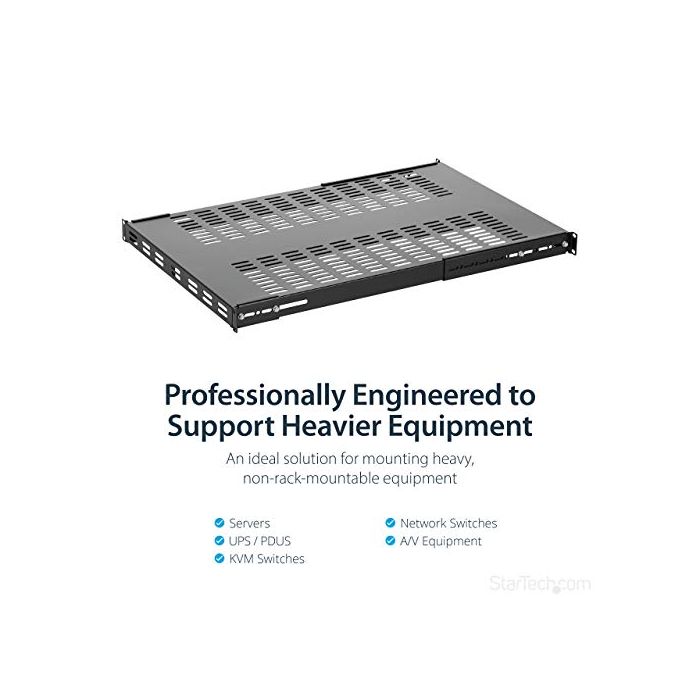 1U Adjustable 19 Rack Mount Shelf, Data Comms Direct