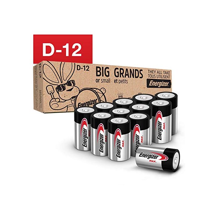 Energizer Max D Batteries Premium Alkaline D Cell Batteries (12 Battery  Count) E95FP-12