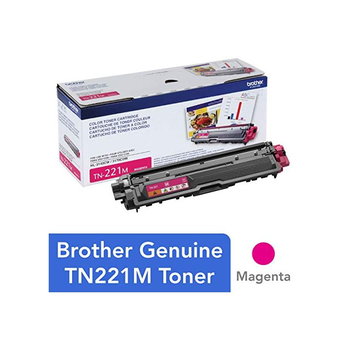 Brother TN-221M 9020 HL-3140 3150 3170 3180 MFC-9130 9140 9330 9340 Toner Cartridge (Magenta) in Packaging TN221M | Fast Server Corp. www.srvfast.com