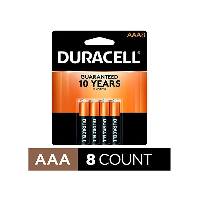 8 Count Duracell AA Coppertop Alkaline Batteries (2 Packs of 4)