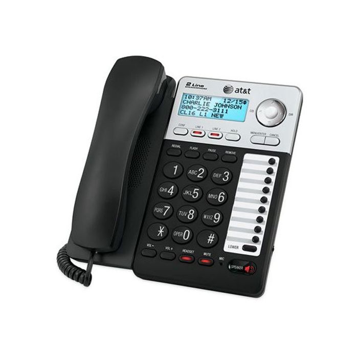 AT&T ML17929 2-Line Corded Telephone Black ML17929 | Fast Server