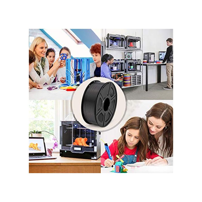 SUNLU PLA Filament 1.75mm Dimensional Accuracy ± 0.02 mm 1 kg Spool for 3D  Printer Printing- Black