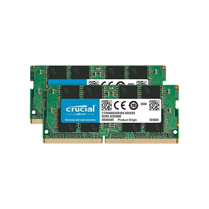 Crucial 16GB Kit (8GBx2) DDR4 2666 MT/s (PC4-21300) SR x8 SODIMM