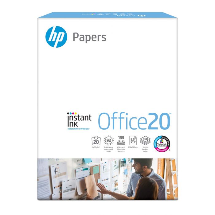 HP Printer Paper | 8.5 x 11 Paper | MultiPurpose 20 lb | 1 Ream - 500  Sheets | 96 Bright | Made in USA - FSC Certified | 112000R