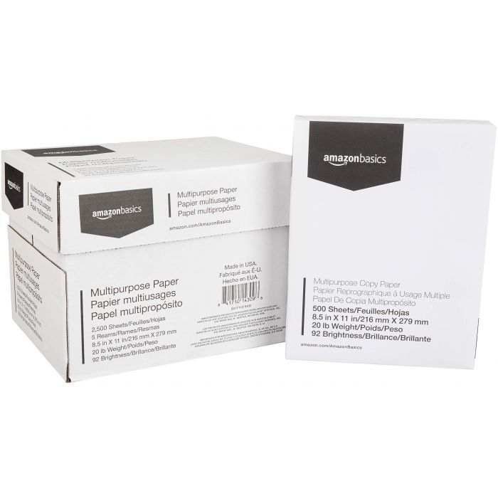 Multifunctional Printer Paper A4 White Box of 2500 Sheets (5 Reams)