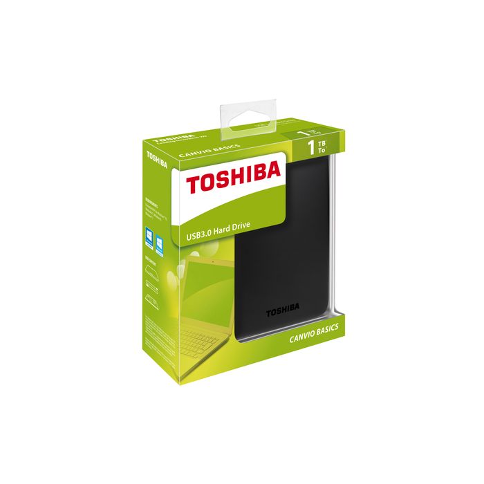 Toshiba Canvio Basics 1TB USB 3.0 Portable External Hard Drive HDTB310XK3AA  (Black)