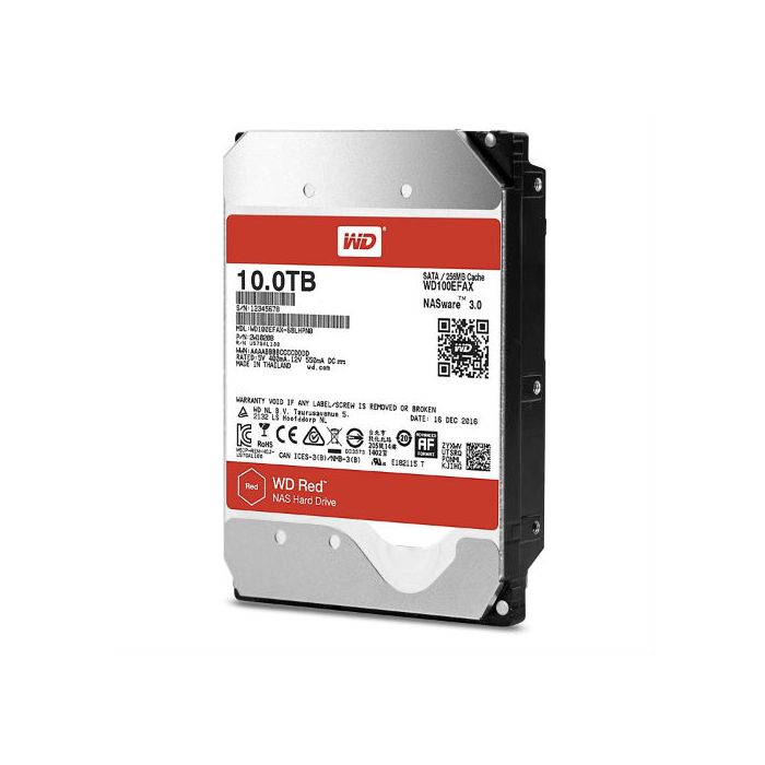 Western Digital Red WD100EFAX TB 3.5" Internal Disk Drive SATA III 6.0Gb/s 5400 RPM 256 MB Fast Server Corp. www.srvfast.com