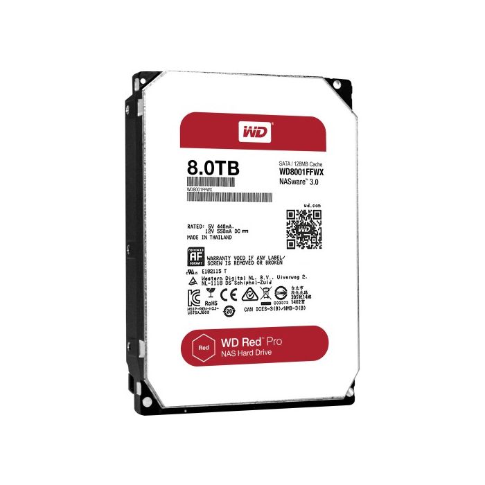 WD Red Pro WD8001FFWX 8 TB 3.5 Internal Hard Disk Drive (HDD) SATA III  6.0Gb/s 7200 RPM 128 MB